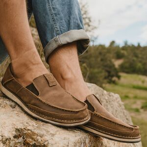 Ariat Shoes Brown Leather Mens Size 8 Bomber Cruiser Casual Slip On Current $90